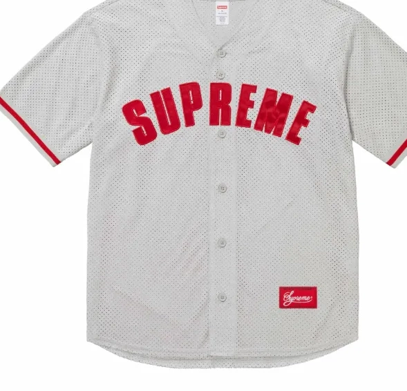 24SS short sleeved BASEBALL baseball suede MESH mesh JERSEY ULTRASUDE 0513